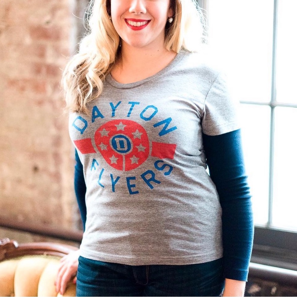 HOMAGE Gray Tee with University of Dayton Graphic